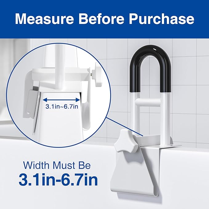 Bathtub Safety Rail: Shower Grab Bar Handle - Image 3