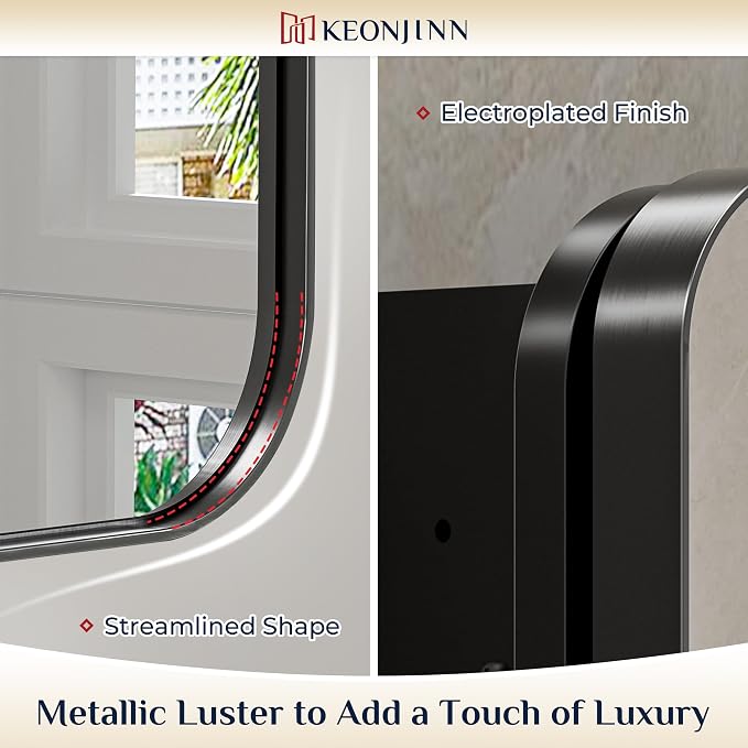 Keonjinn 15 x 36 Inch Black Slim Medicine Cabinets, Narrow Bathroom Medicine - Image 5
