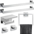 Brushed Nickel Bathroom Towel Bar Set Bathroom Accessories Hardware Set by TNOMS