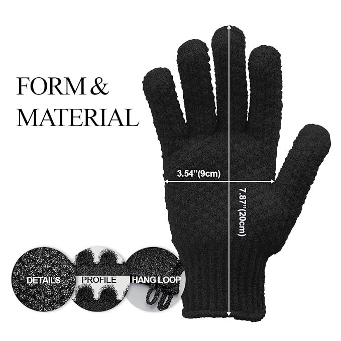 Evridwear Exfoliating Dual Texture Bath Gloves - Image 2