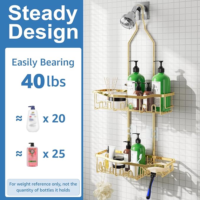 Shower Caddy, Extended Length Shower Organizer - Image 6