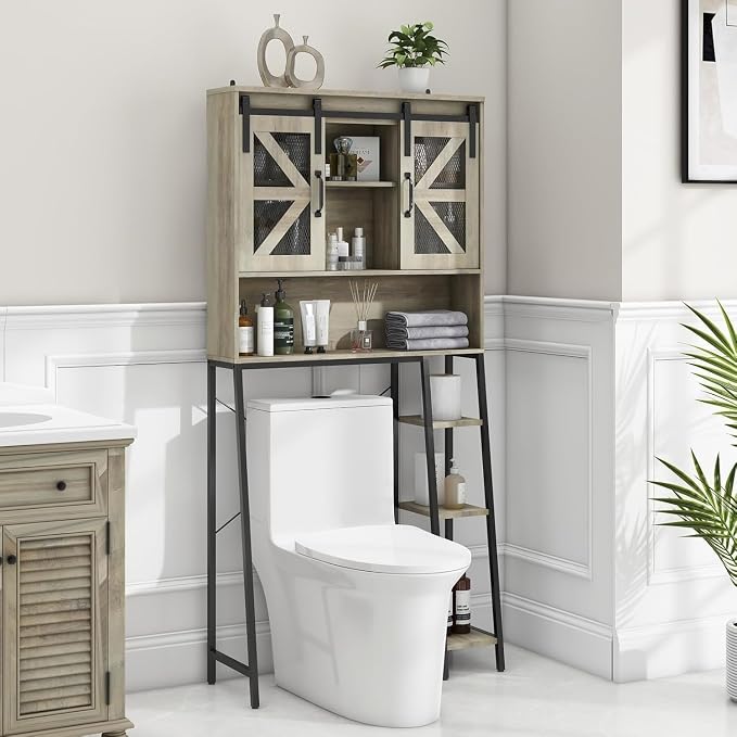 Vabches Over The Toilet Storage Cabinet, Farmhouse Storage Cabinet Over Toilet - Image 7