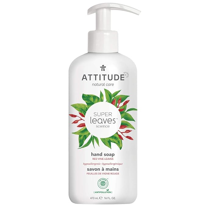 ATTITUDE Liquid Hand Soap, EWG Verified, Plant and Mineral-Based, Vegan by ATTITUDE