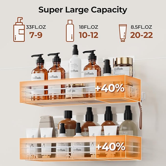 Orimade Adhesive Shower Caddy Soap Dish Holder Shelf - Image 5