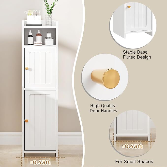 BEWISHOME Small Bathroom Cabinet, Bathroom Storage Cabinet - Image 8