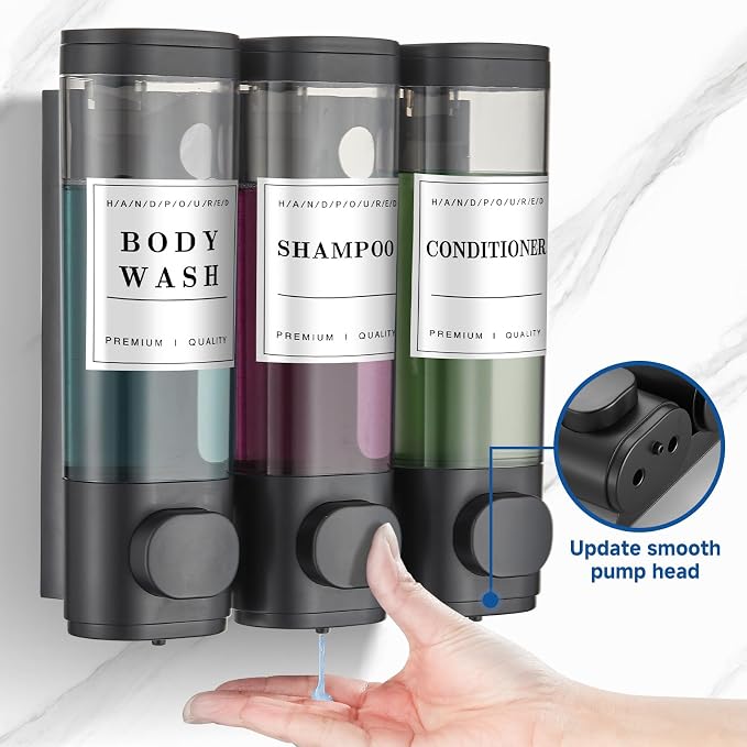 Shower Soap Dispenser Wall Mounted No Drill Shampoo Dispenser - Image 3