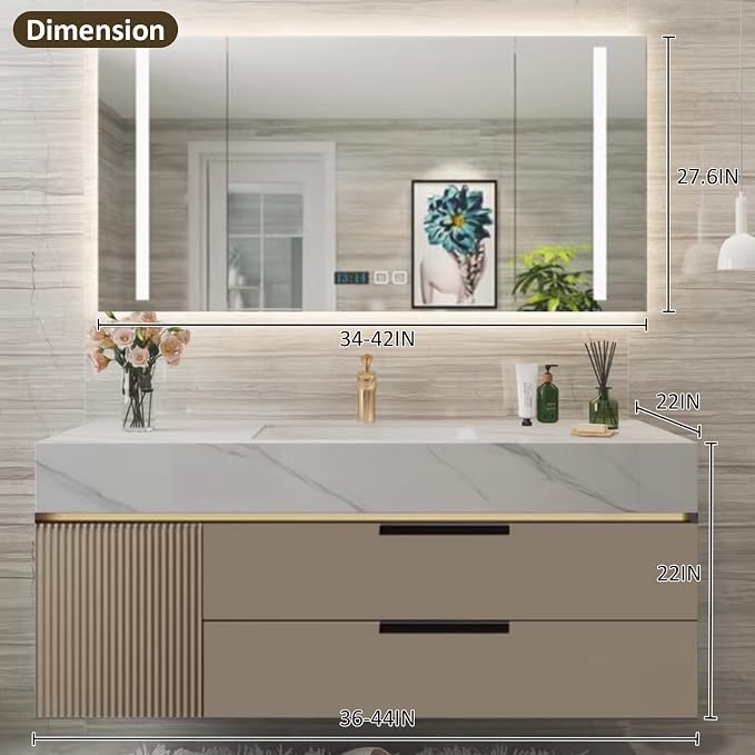 Floating Bathroom Vanity - 40IN Bathroom Vanity - Image 2