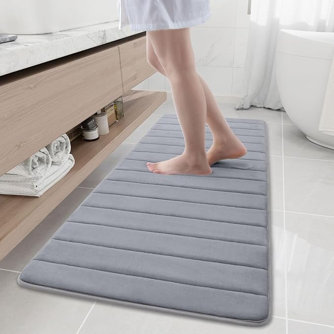 Buganda Memory Foam Bath Mat, Ultra Soft and Non-Slip Bathroom Rugs, Water by Buganda