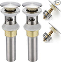 Bathroom Sink Drain, 2 Pack Drain Stopper Bathroom Sink by Rockgoya
