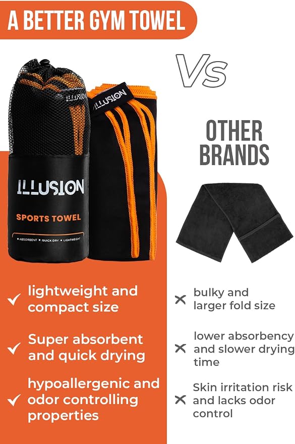 illusion Small Microfiber Gym Towels - Image 5