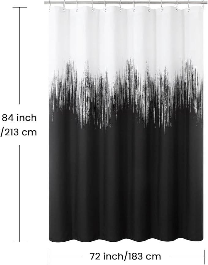 Extra Long Fabric Shower Curtain, Modern Waterproof Bathroom Curtains - Image 6