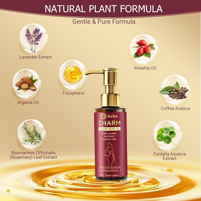 Body Firming Oil Luxury Glow Remedy, After Shower Body Oils - Image 5