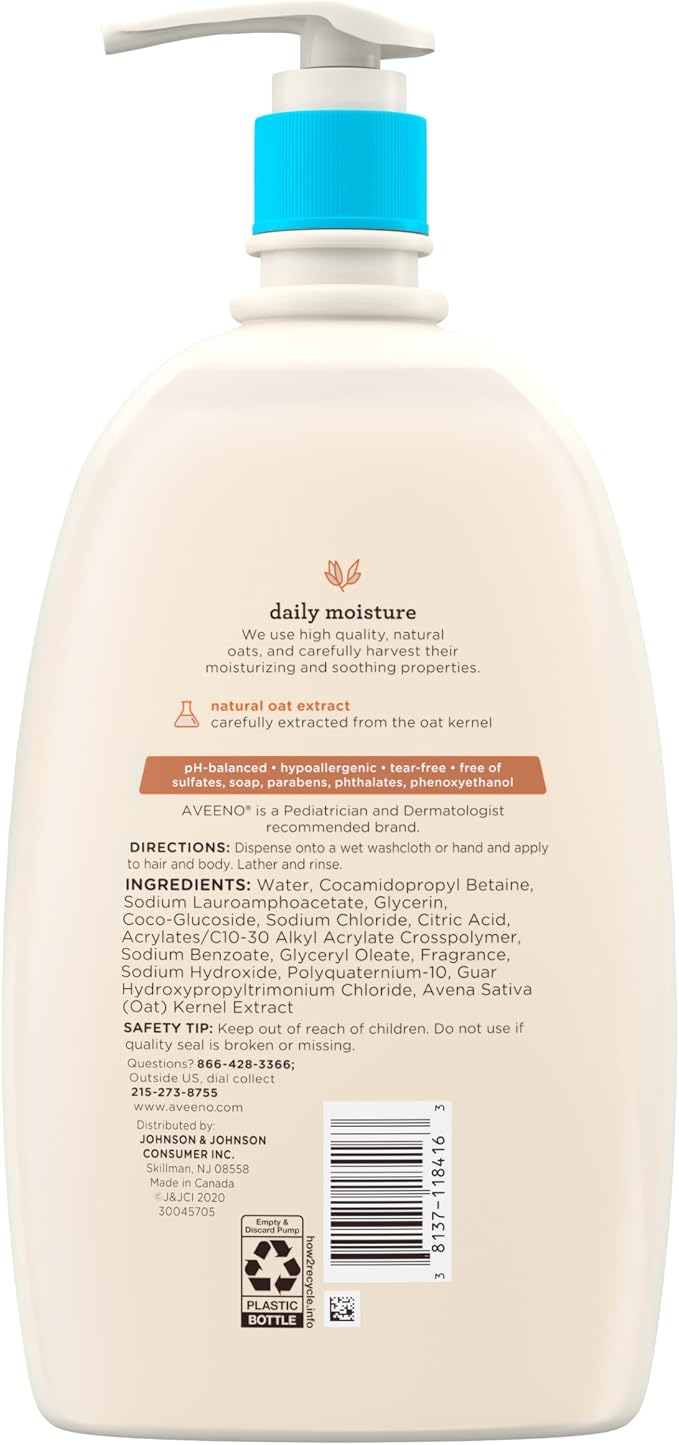 Aveeno Baby Daily Moisture Body Wash & Shampoo - Image 4