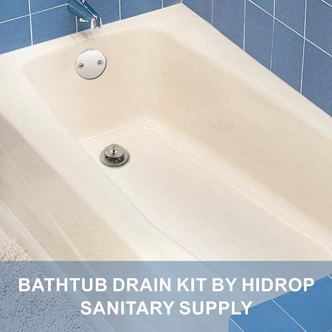 Brushed Nickel Tub Drain Lift &Turn Tub Trim Set - Image 2