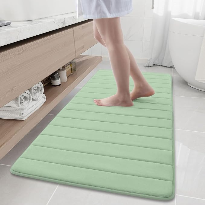 Buganda Memory Foam Bath Mat, Ultra Soft and Non-Slip Bathroom Rugs, Water by Buganda