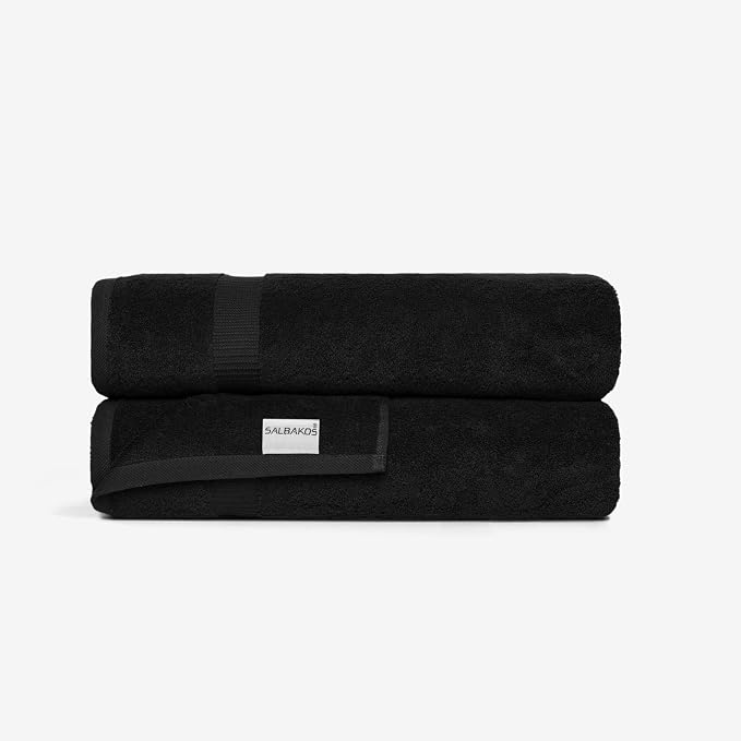 SALBAKOS 100% Turkish Cotton Extra Large Bath Sheet Set of 2 35x70 inch | - Image 4