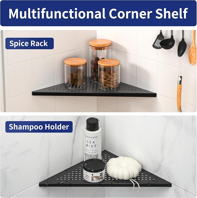 Corner Shower Shelves, Grout in Shelf - Image 6