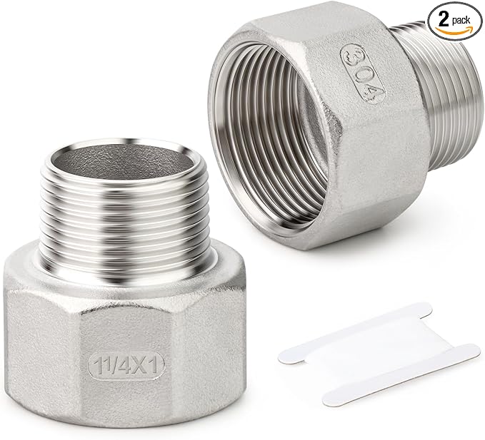 TAISHER 2PCS 304 Stainless Steel Pipe Fitting by TAISHER
