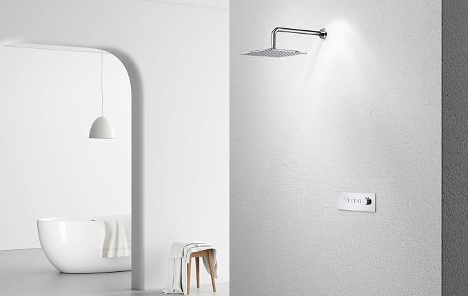 VBFF-Shower Head, rain shower head, 8 inch- Square Shower Head, 1.8 GPM Flow - Image 4