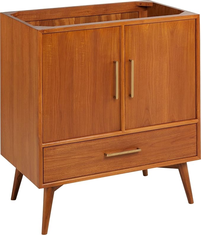Signature Hardware 953363-30-RUMB-8 Novak 30" Freestanding Teak Single Basin - Image 10