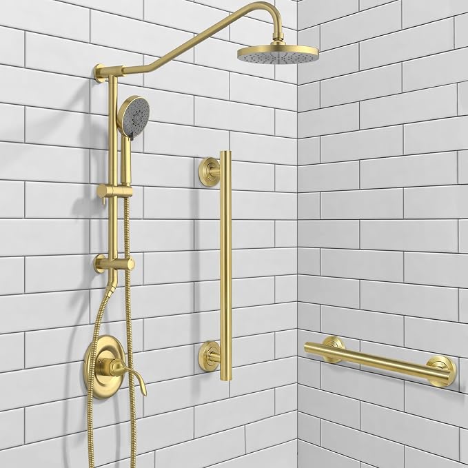 Lava Odoro Shower Grab Bar, Modern Set Stainless Steel Handicap Grab Bar - Image 6