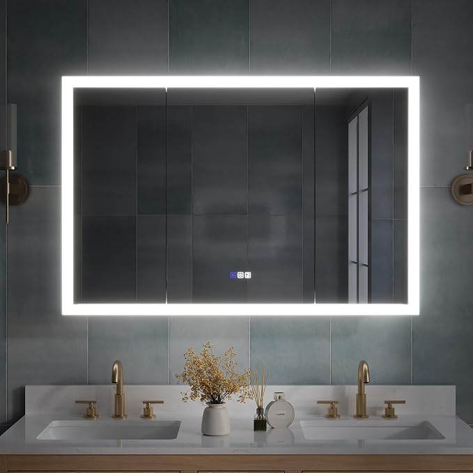 WELLFOR 48 x 32 Inch LED Medicine Cabinet by WELLFOR