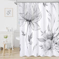 Extra Long Boho Watercolor Floral Shower Curtain 72 x 84, Artistic XL Fabric by Decorateyourhome