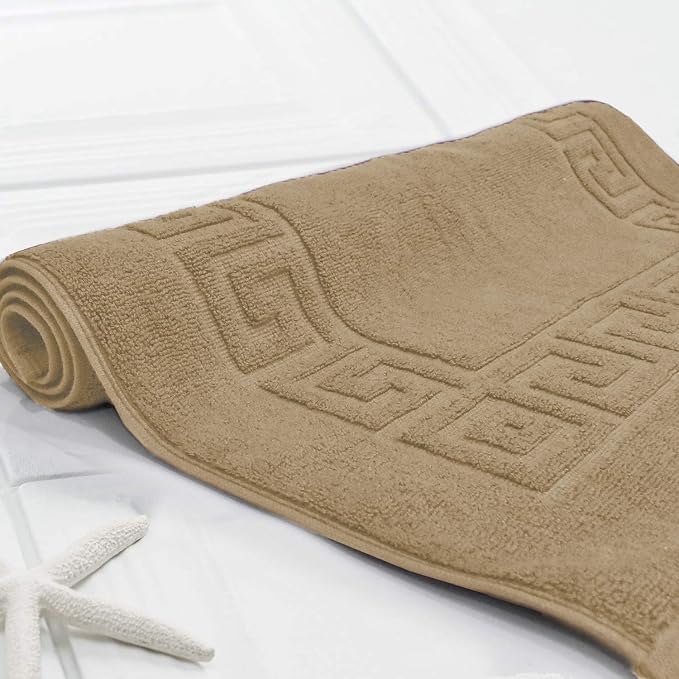 DAN RIVER Greek Cotton Bath Mats Set of 2 – Not a Bathroom Rug, Ultra Soft - Image 6