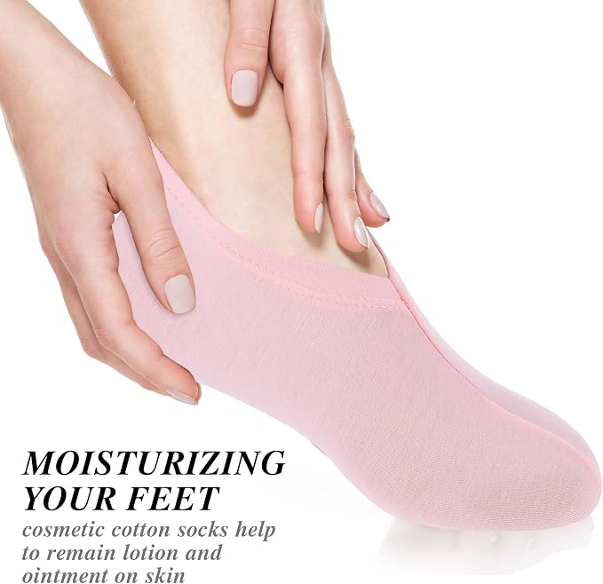 3 Pairs Foot Moisturiser Socks Overnight, Spa Cotton Socks - Image 6