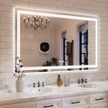 ISKM 55'' x 40'' LED Mirror for Bathroom Lighted Vanity Mirror for Wall Front by ISKM-IStillKeepMovin