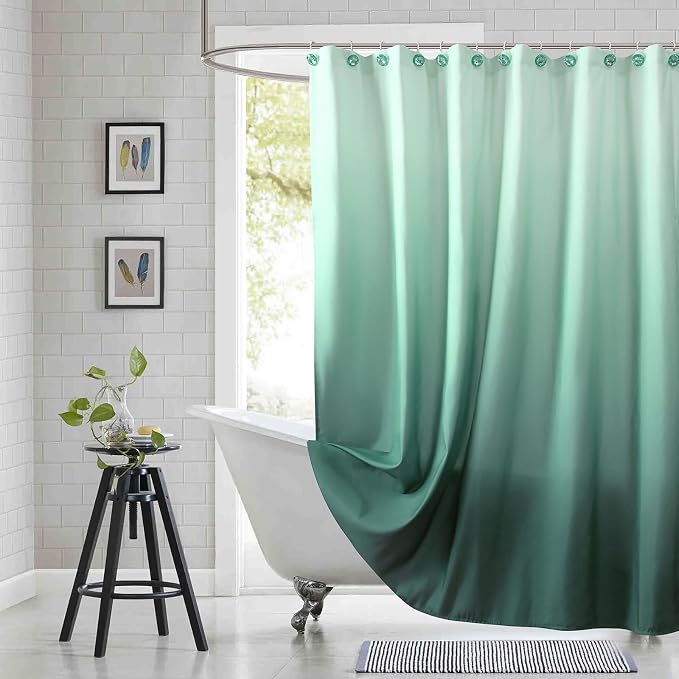 Fabric Shower Curtain, Modern Waterproof Bathroom Curtains by BESTRIPES