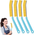 JOYMOOP 4 Pack Crevice Cleaning Brush, Turquoise Hard Bristle Grout Brush by JOYMOOP