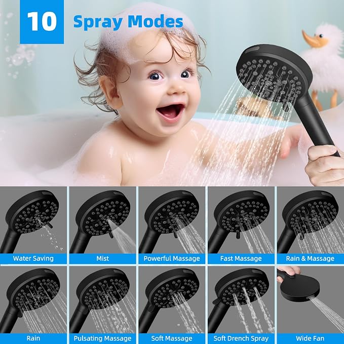 Hibbent cUPC Certified High Pressure 13'' Dual Shower Head Combo - Image 5