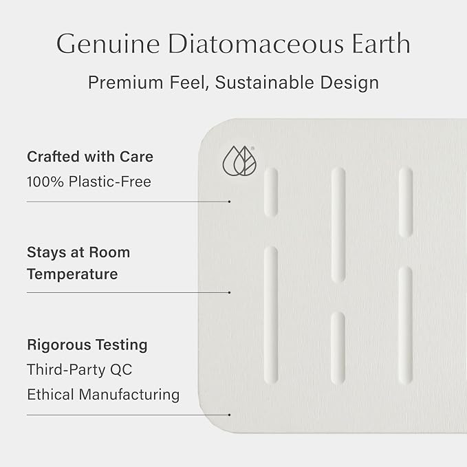 Dorai Home Bath Stone Mat 23.6"x15.4" – Quick-Dry, Non-Slip Diatomite Stone - Image 4
