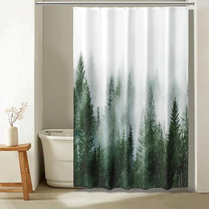 ORTIGIA 60x72 Misty Forest Stall Shower Curtain by ORTIGIA