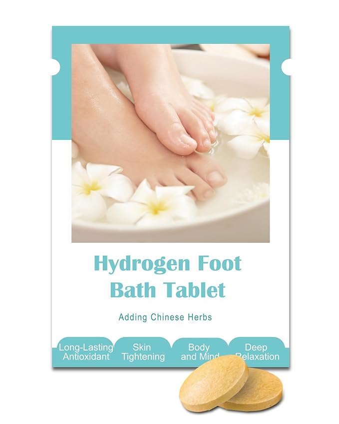 Hydrogen Foot Soak Effervescent Tablets 6 Pack | Ginger & Mugwort Herb Foot Bath by H2RICH