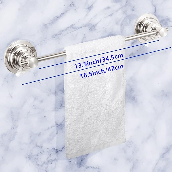 JiePai Suction Cup Towel Bar 16 Inch, Removable Vacuum Suction Towel Holder - Image 2