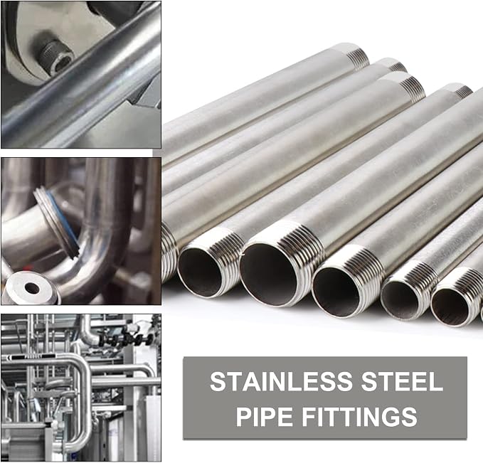 TAISHER 2PCS Stainless Steel Pipe Fittings, 1/4" NPT Male x 1/4" NPT Male - Image 6