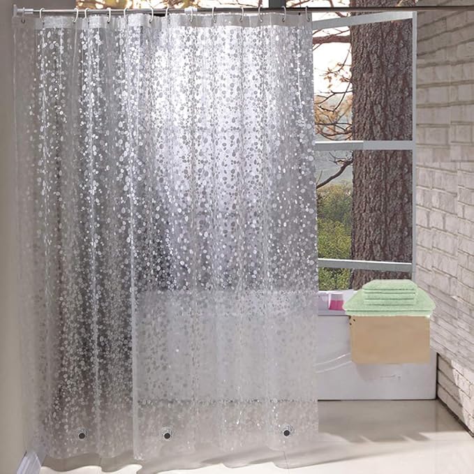 EurCross 12G EVA PVC Free Heavy Duty Shower Curtain Liner 72 x 72 inches by EurCross