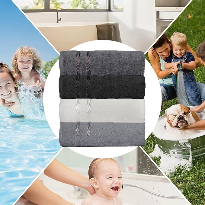 CASA COPENHAGEN Ember, 500 GSM, 27x55 Inches Large Bath Towels, Super Soft and - Image 5
