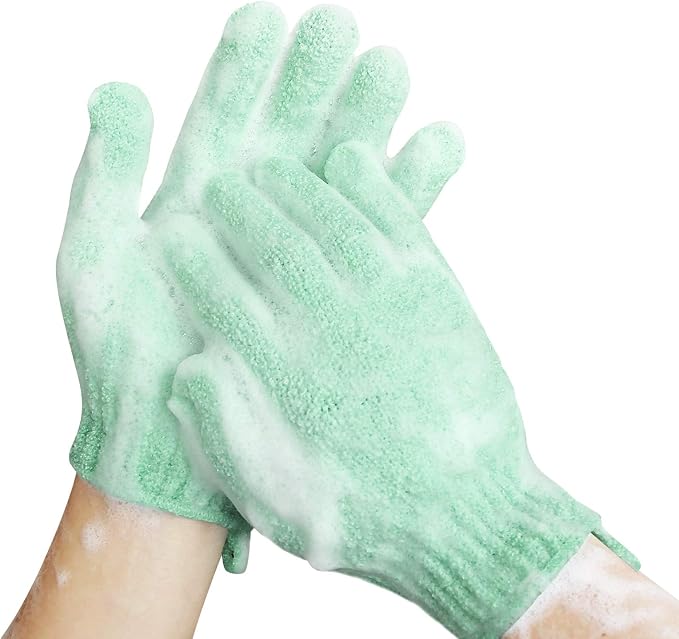 MIG4U Shower Exfoliating Scrub Gloves, Bathing Gloves Body Wash Dead Skin by MIG4U