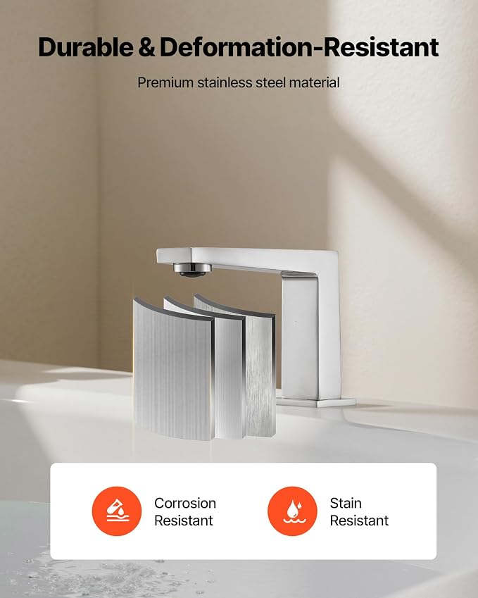 VEVOR Roman Tub Faucet, 3 Hole Waterfall Bathtub Faucet, Bath Tubs Faucets Set - Image 4
