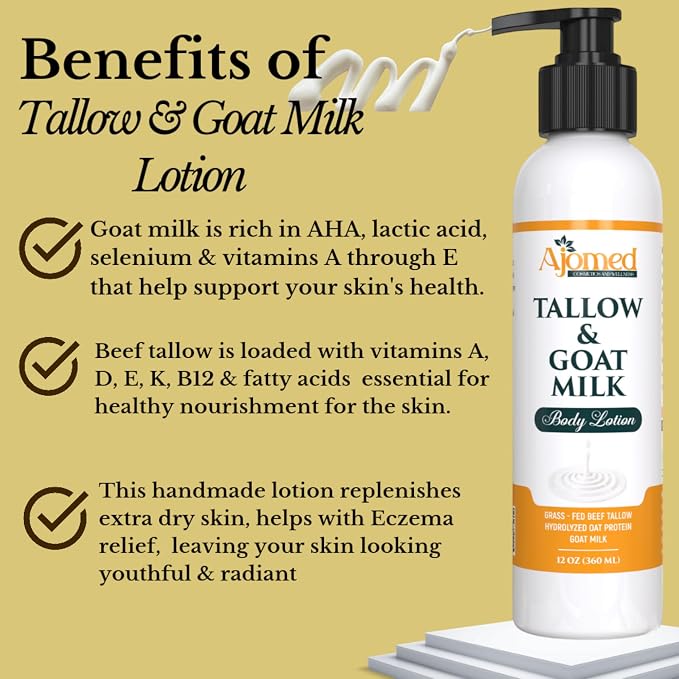 Tallow & Goat Milk Body Lotion for Sensitive Skin, Organic moisturizing Lotion - Image 4