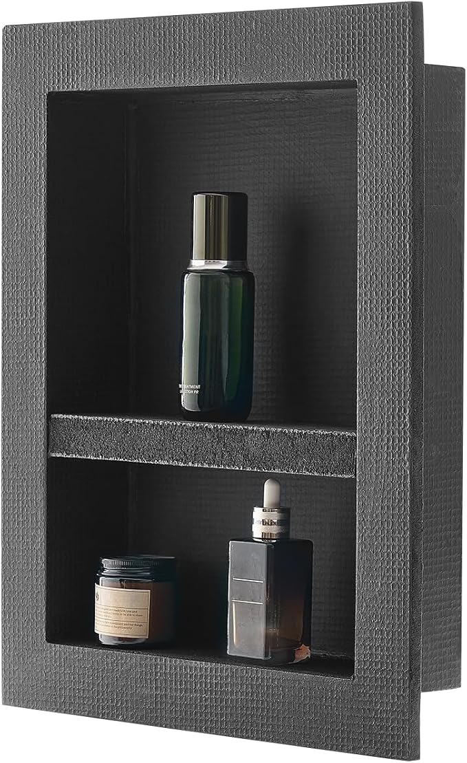 VEVOR Shower Niche, Modern Soap & Shampoo Storage Organizer, Square Corners by VEVOR