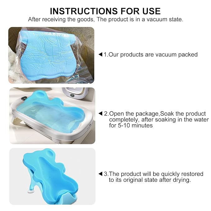 Soft Infant Bath Sponge Skid Proof Baby Bath Mat Newborn Odor Free - Image 5