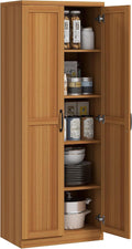 HOMCOM 63" 2-Door Kitchen Pantry, Freestanding Storage Cabinet by HOMCOM