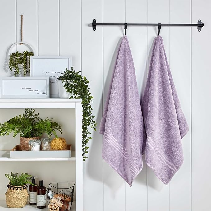 Christy Supreme Hygro 4 Piece Towel Set | Lavender | 100% Luxury Supima Cotton - Image 4
