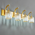 4-Light Crystal Vanity Light, Modern Gold Bathroom Wall Sconce by FDPBY