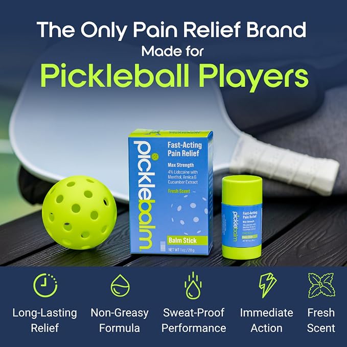 PickleBalm Pickleball In-Game Muscle Pain Relief Balm Stick - Image 2