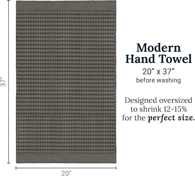 GILDEN TREE Waffle Hand Towels for Bathroom Quick Dry Large Luxury Lint Free - Image 9